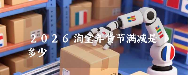 2026淘宝年货节满减是多少