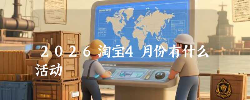 2026淘宝4月份有什么活动