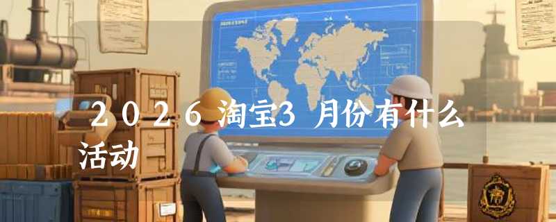 2026淘宝3月份有什么活动