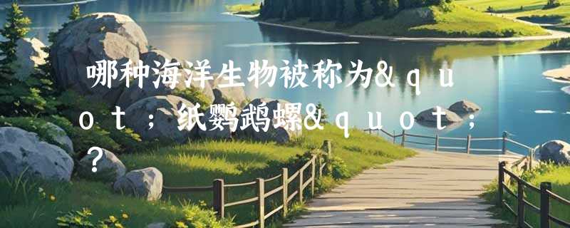 哪种海洋生物被称为"纸鹦鹉螺"？