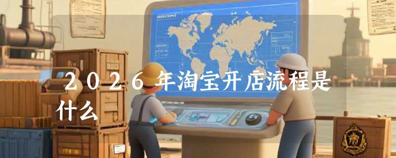 2026年淘宝开店流程是什么