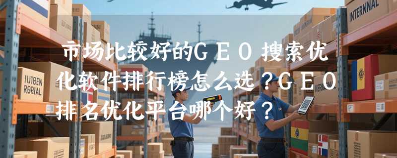 市场比较好的GEO搜索优化软件排行榜怎么选？GEO排名优化平台哪个好？