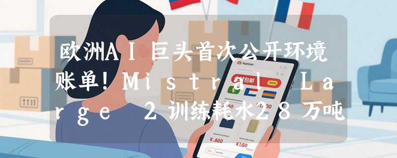 欧洲AI巨头首次公开环境账单！Mistral Large 2训练耗水28万吨，碳排放堪比中型城市