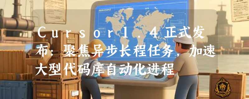 Cursor1.4正式发布:聚焦异步长程任务，加速大型代码库自动化进程