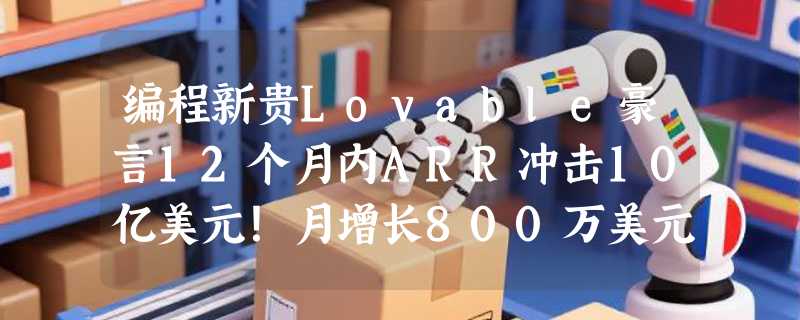 编程新贵Lovable豪言12个月内ARR冲击10亿美元！月增长800万美元