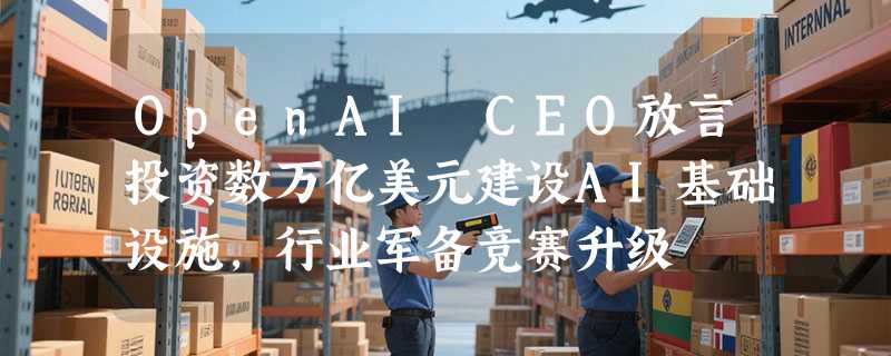 OpenAI CEO放言投资数万亿美元建设AI基础设施，行业军备竞赛升级