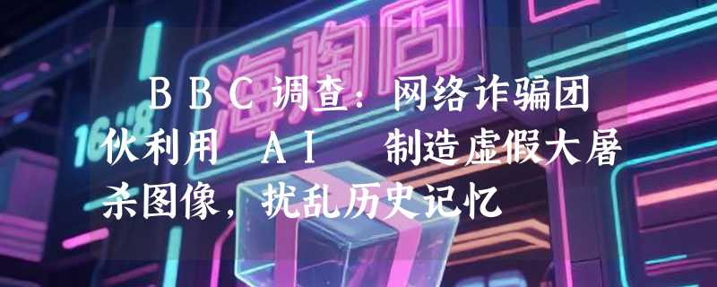 ​BBC调查：网络诈骗团伙利用 AI 制造虚假大屠杀图像，扰乱历史记忆