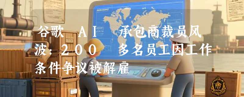 谷歌 AI 承包商裁员风波：200 多名员工因工作条件争议被解雇