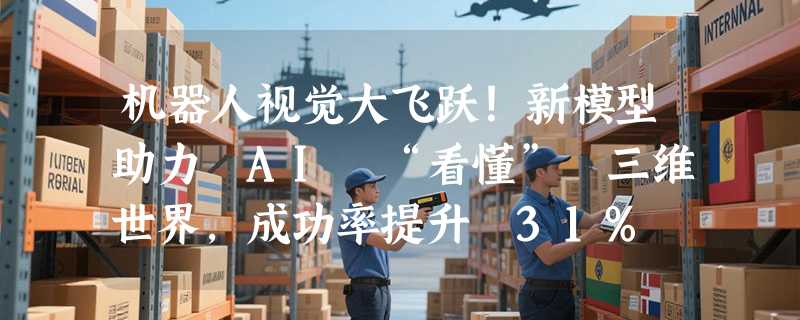 机器人视觉大飞跃！新模型助力 AI “看懂” 三维世界，成功率提升 31%