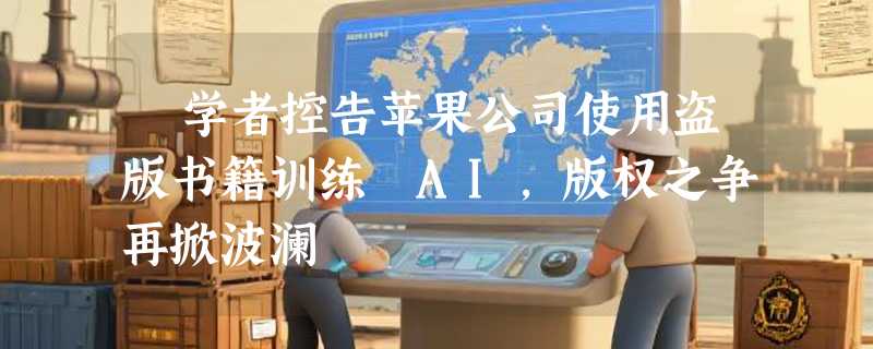 ​学者控告苹果公司使用盗版书籍训练 AI，版权之争再掀波澜