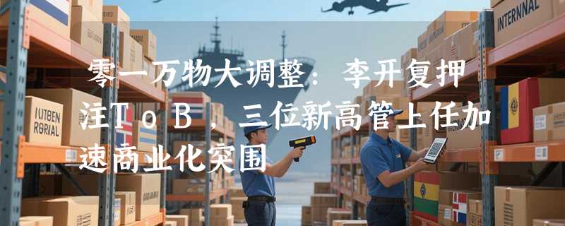 零一万物大调整：李开复押注ToB，三位新高管上任加速商业化突围