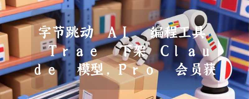 字节跳动 AI 编程工具 Trae 下架 Claude 模型，Pro 会员获补偿