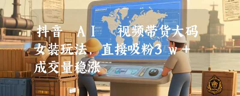 抖音 AI 视频带货大码女装玩法，直接吸粉3w+ 成交量稳涨