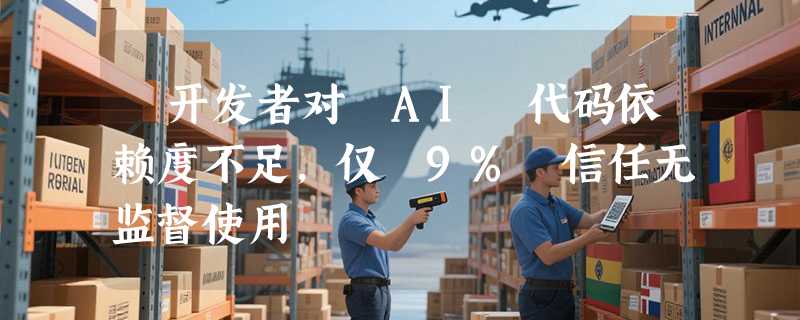 ​开发者对 AI 代码依赖度不足，仅 9% 信任无监督使用
