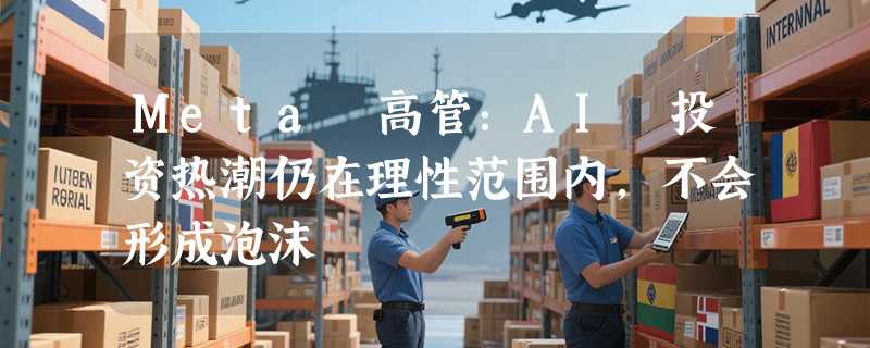 Meta 高管：AI 投资热潮仍在理性范围内，不会形成泡沫