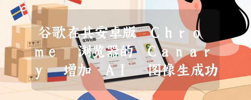 谷歌在其安卓版 Chrome 浏览器的 Canary 增加 AI 图像生成功能