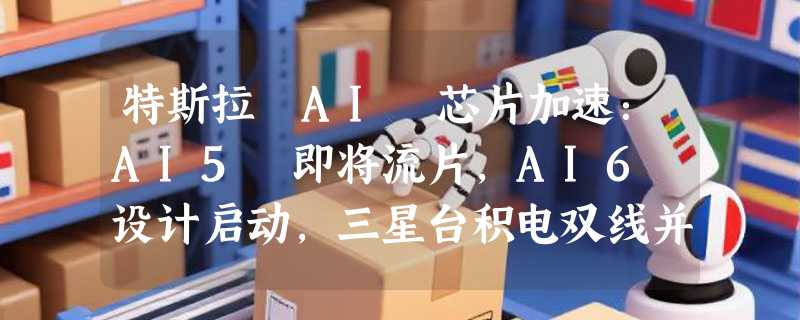 特斯拉 AI 芯片加速：AI5 即将流片，AI6 设计启动，三星台积电双线并进