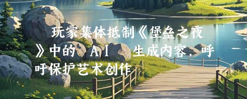 ​玩家集体抵制《堡垒之夜》中的 AI 生成内容，呼吁保护艺术创作