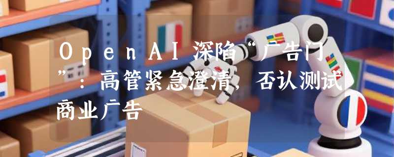 OpenAI深陷“广告门”:高管紧急澄清，否认测试商业广告