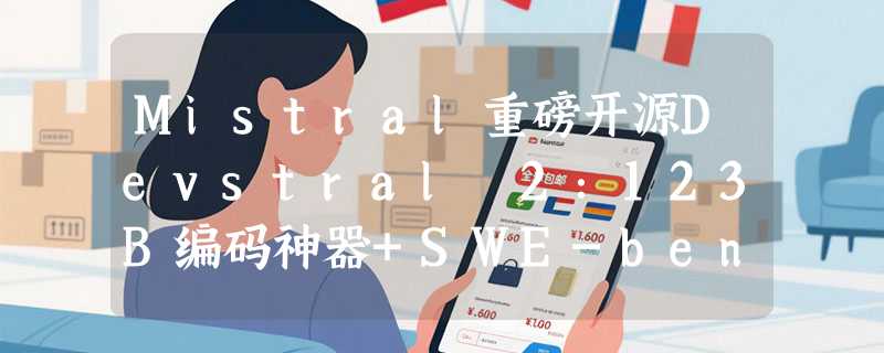 Mistral重磅开源Devstral 2：123B编码神器+SWE-bench 72.2分，免费API+本地CLI炸裂来袭！