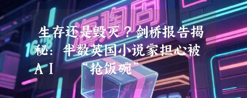 生存还是毁灭？剑桥报告揭秘：半数英国小说家担心被 AI “抢饭碗”