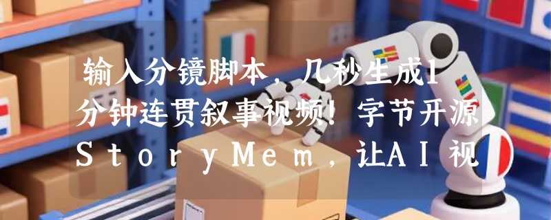 输入分镜脚本，几秒生成1分钟连贯叙事视频！字节开源StoryMem，让AI视频角色永不“变脸”