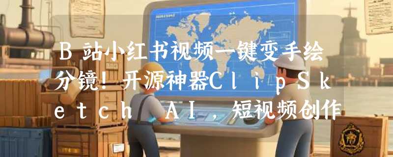 B站小红书视频一键变手绘分镜！开源神器ClipSketch AI，短视频创作者省时利器