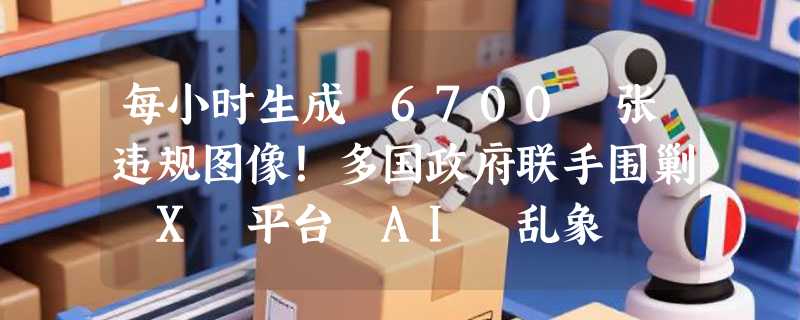 每小时生成 6700 张违规图像！多国政府联手围剿 X 平台 AI 乱象