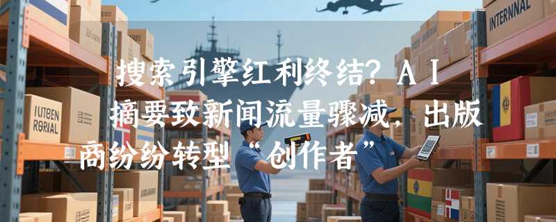 ​搜索引擎红利终结?AI 摘要致新闻流量骤减，出版商纷纷转型“创作者”