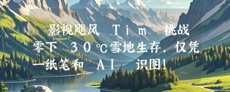 ​影视飓风 Tim 挑战零下 30℃雪地生存，仅凭一纸笔和 AI 识图！