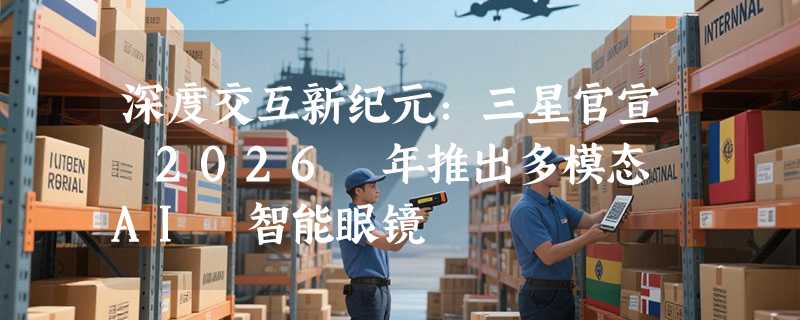 深度交互新纪元：三星官宣 2026 年推出多模态 AI 智能眼镜