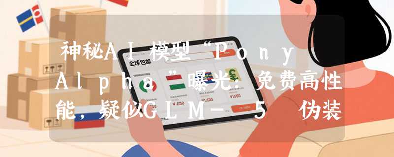 神秘AI模型“Pony Alpha”曝光：免费高性能，疑似GLM- 5 伪装版？