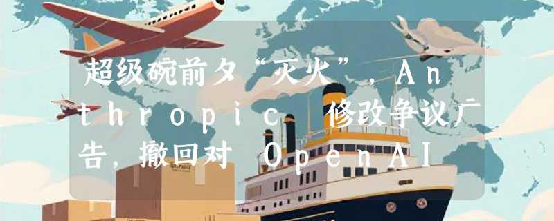 超级碗前夕“灭火”，Anthropic 修改争议广告，撤回对 OpenAI 的直接挑衅