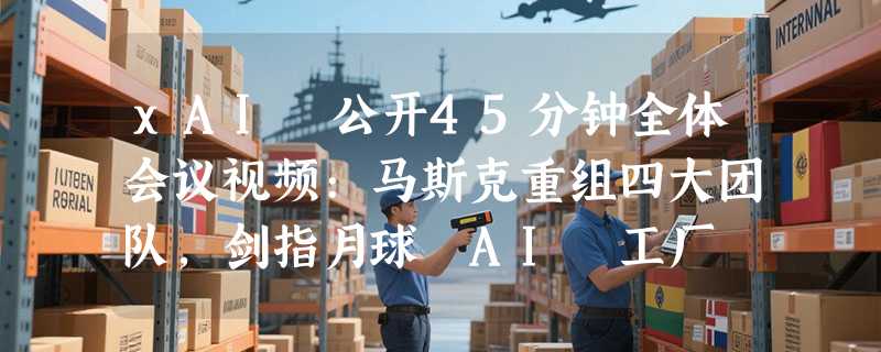 xAI 公开45分钟全体会议视频:马斯克重组四大团队，剑指月球 AI 工厂