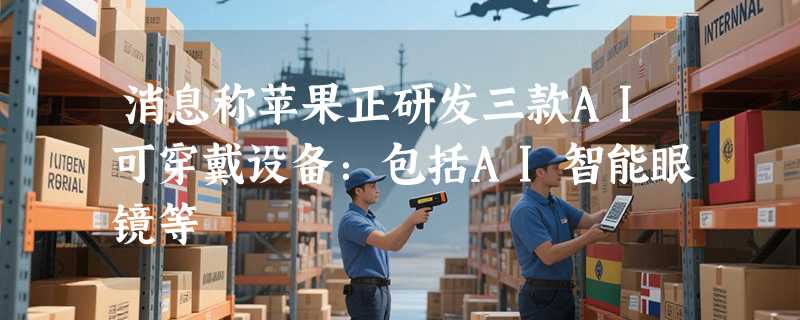 消息称苹果正研发三款AI可穿戴设备：包括AI智能眼镜等