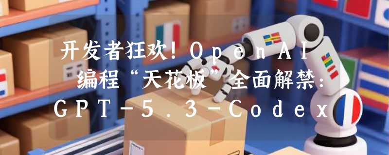 开发者狂欢！OpenAI 编程“天花板”全面解禁：GPT-5.3-Codex 开启 API 自由调用，400K 窗口深度重塑工程效率