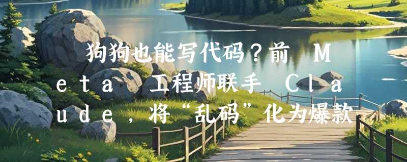​狗狗也能写代码？前 Meta 工程师联手 Claude，将“乱码”化为爆款游戏