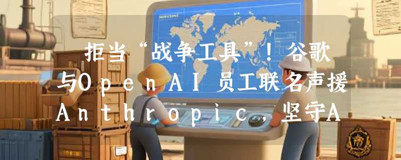 ​拒当“战争工具”！谷歌与OpenAI员工联名声援Anthropic，坚守AI伦理红线