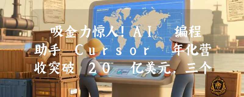 ​吸金力惊人！AI 编程助手 Cursor 年化营收突破 20 亿美元，三个月内翻倍增长
