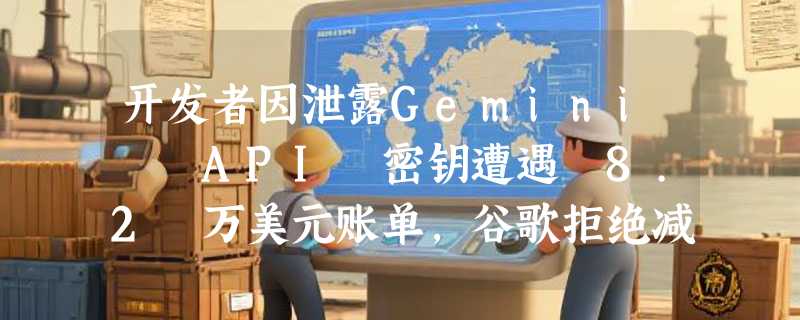 开发者因泄露Gemini  API 密钥遭遇 8.2 万美元账单，谷歌拒绝减免