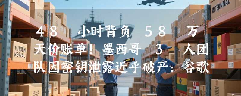 48 小时背负 58 万天价账单！墨西哥 3 人团队因密钥泄露近乎破产：谷歌 Gemini 被指“只管收钱，不管限额”