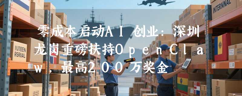 零成本启动AI创业:深圳龙岗重磅扶持OpenClaw，最高200万奖金