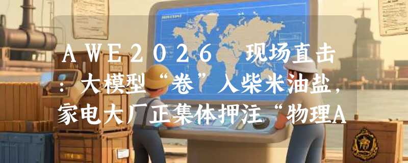 AWE2026 现场直击：大模型“卷”入柴米油盐，家电大厂正集体押注“物理AI”！
