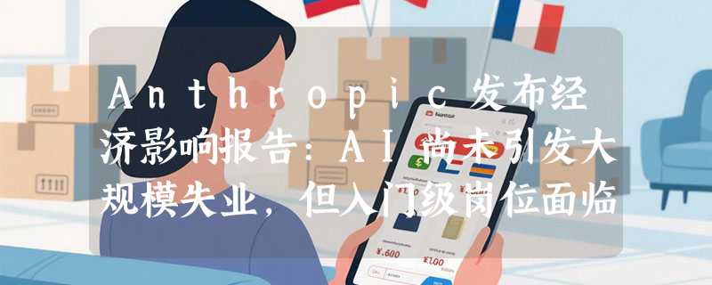 Anthropic发布经济影响报告:AI尚未引发大规模失业，但入门级岗位面临长期性风险