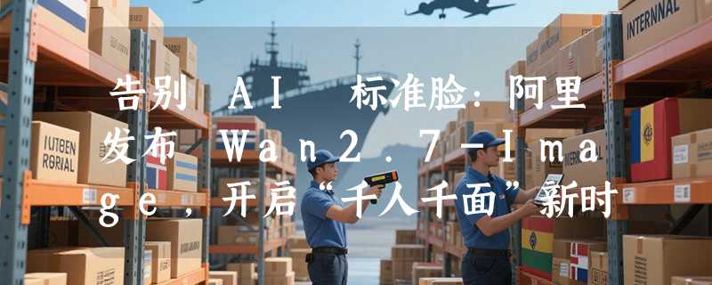 告别 AI 标准脸：阿里发布 Wan2.7-Image，开启“千人千面”新时代