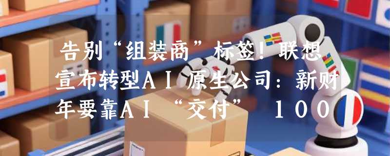 告别“组装商”标签！联想宣布转型AI原生公司：新财年要靠AI“交付” 1000 亿美金
