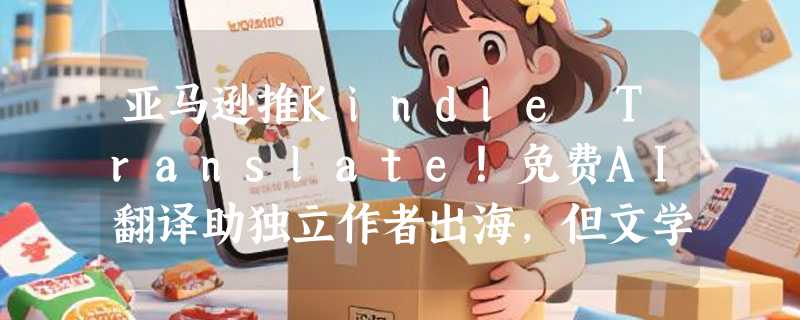 亚马逊推Kindle Translate！免费AI翻译助独立作者出海，但文学“灵魂”能保留吗？