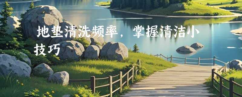 地垫清洗频率，掌握清洁小技巧