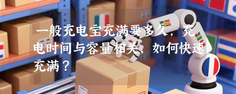 一般充电宝充满要多久，充电时间与容量相关，如何快速充满？