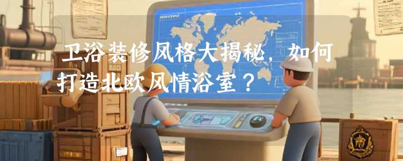 卫浴装修风格大揭秘，如何打造北欧风情浴室？
